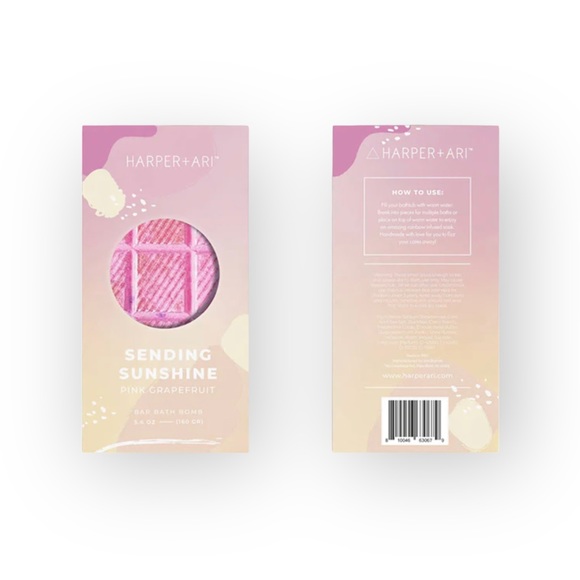 new Harper + Ari ☀︎︎ Sending Sunshine Bar Bath Bomb ☀︎︎ Pink Grapefruit ☀︎︎ Gift - Picture 15 of 16